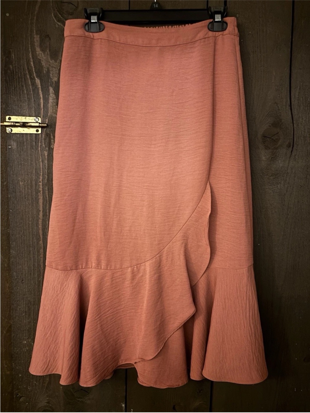Vince Camuto Dusty Rose Ruffle-Hem Midi Skirt